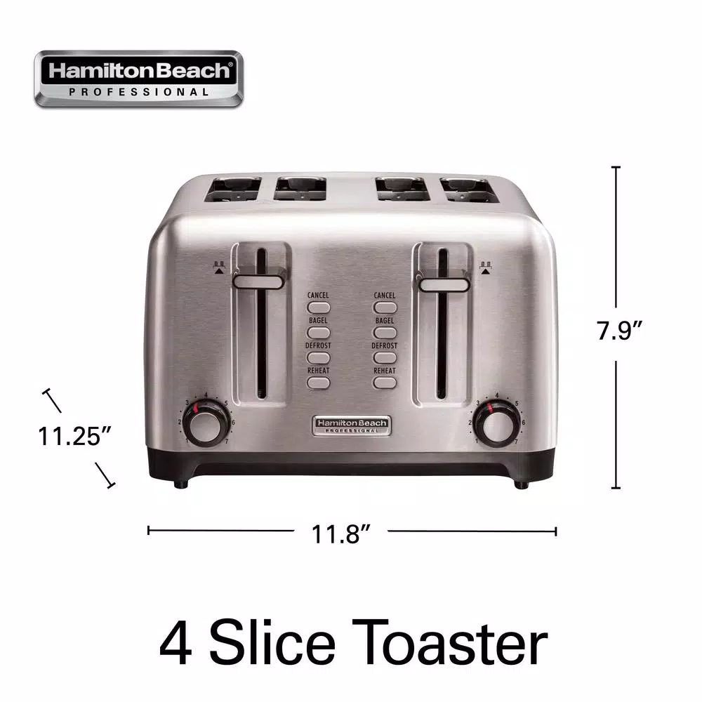 Best Pirce π Hamilton Beach Pro 4-Slice Stainless Steel Wide Slot Toaster π - Image 2