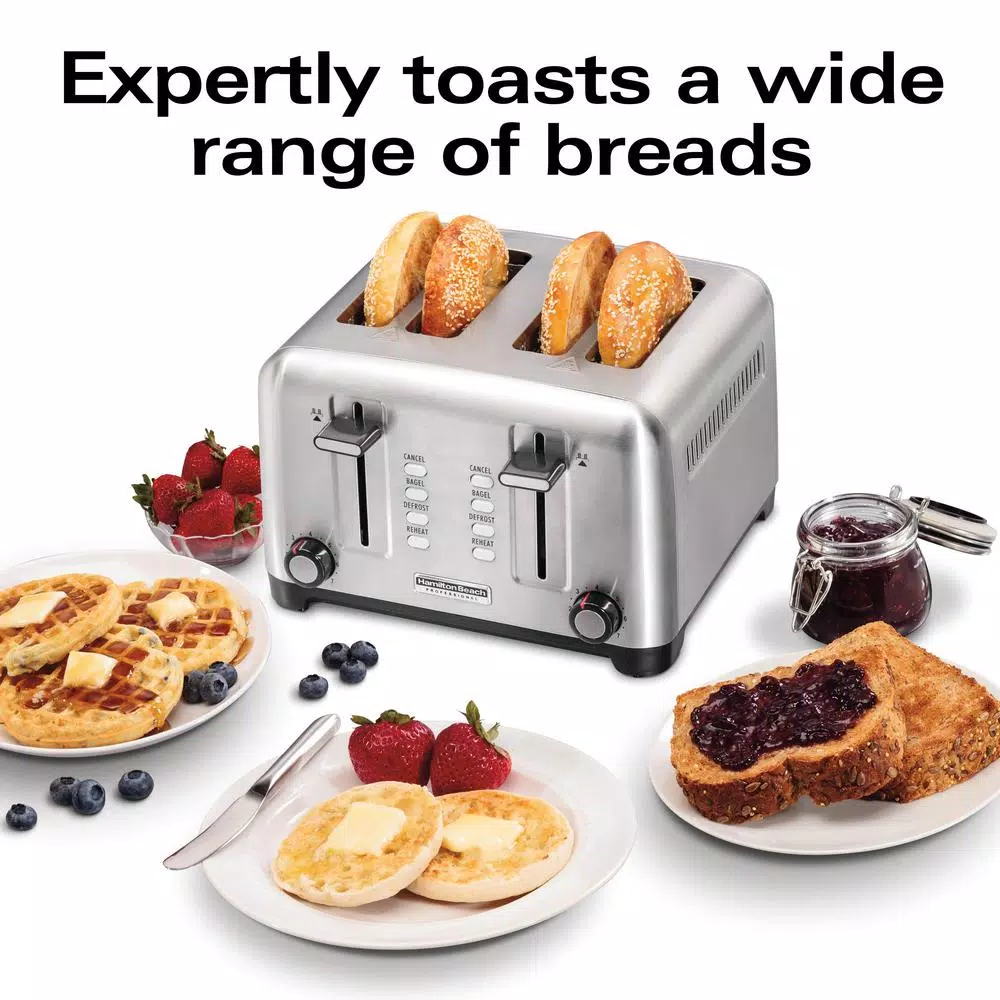 Best Pirce π Hamilton Beach Pro 4-Slice Stainless Steel Wide Slot Toaster π - Image 4
