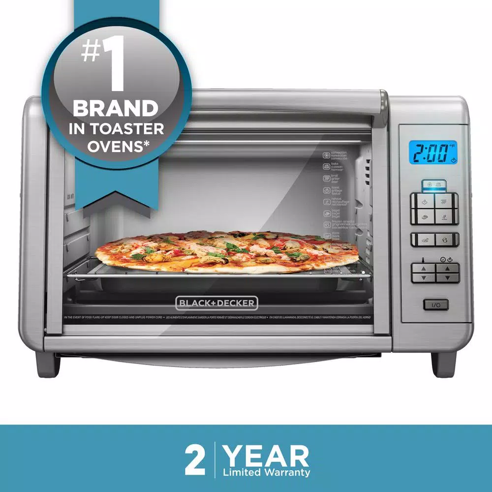 New β¨ BLACK+DECKER 1500 W 6-Slice Stainless Steel Countertop Toaster Oven With Built-In Timer π - Image 6