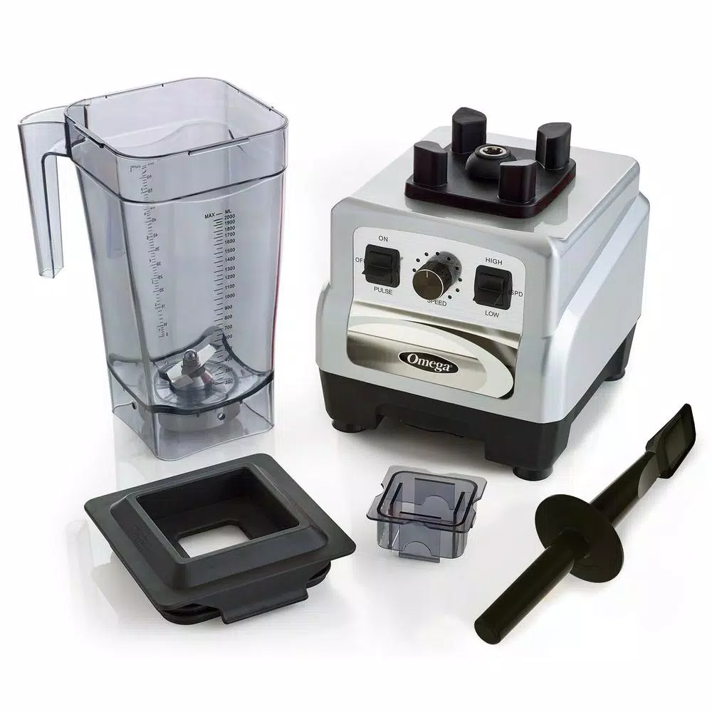 Hot Sale π― Omega 3 HP 64 Oz. Variable 10-Speed Silver Blender With Container π - Image 2