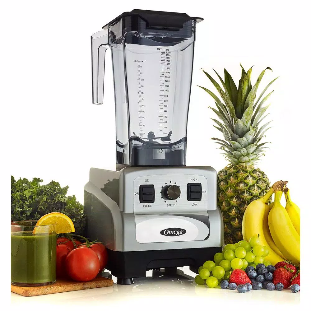 Hot Sale π― Omega 3 HP 64 Oz. Variable 10-Speed Silver Blender With Container π - Image 6