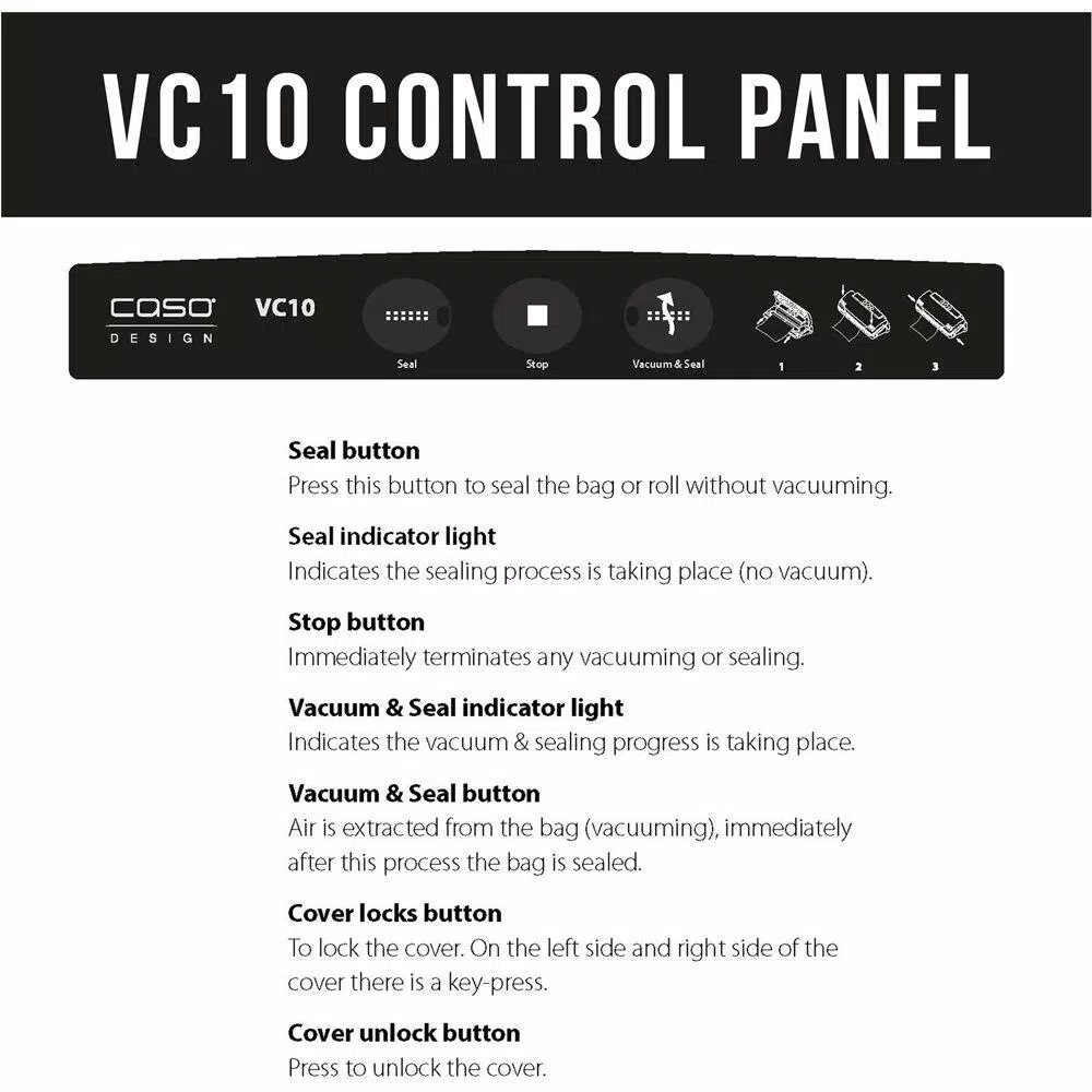 Discount βοΈ CASO VC 10 Stainless Steel Food Vacuum Sealer With Food Management App And Food Vacuum Rolls (Set Of 2) π - Image 6