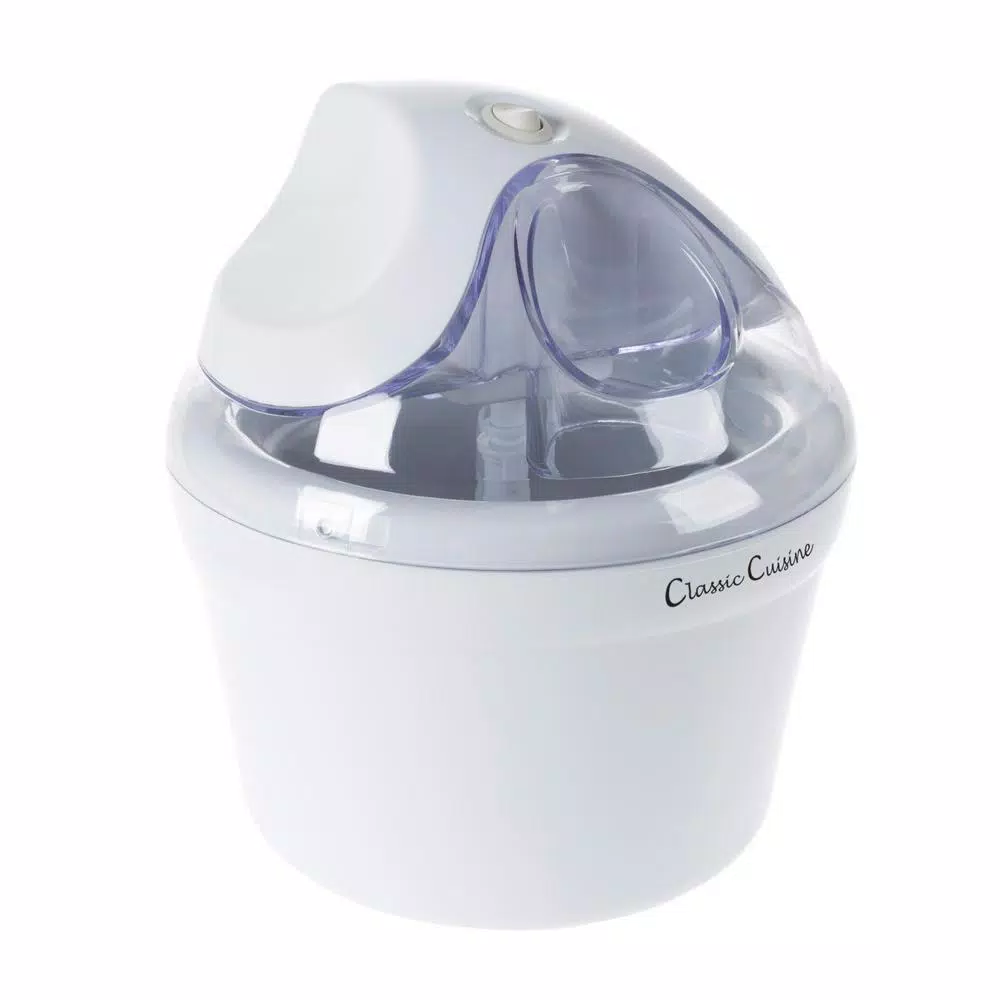 Buy π Classic Cuisine 1 Qt. White Ice Cream Maker And Frozen Yogurt Machine With Recipe Booklet π