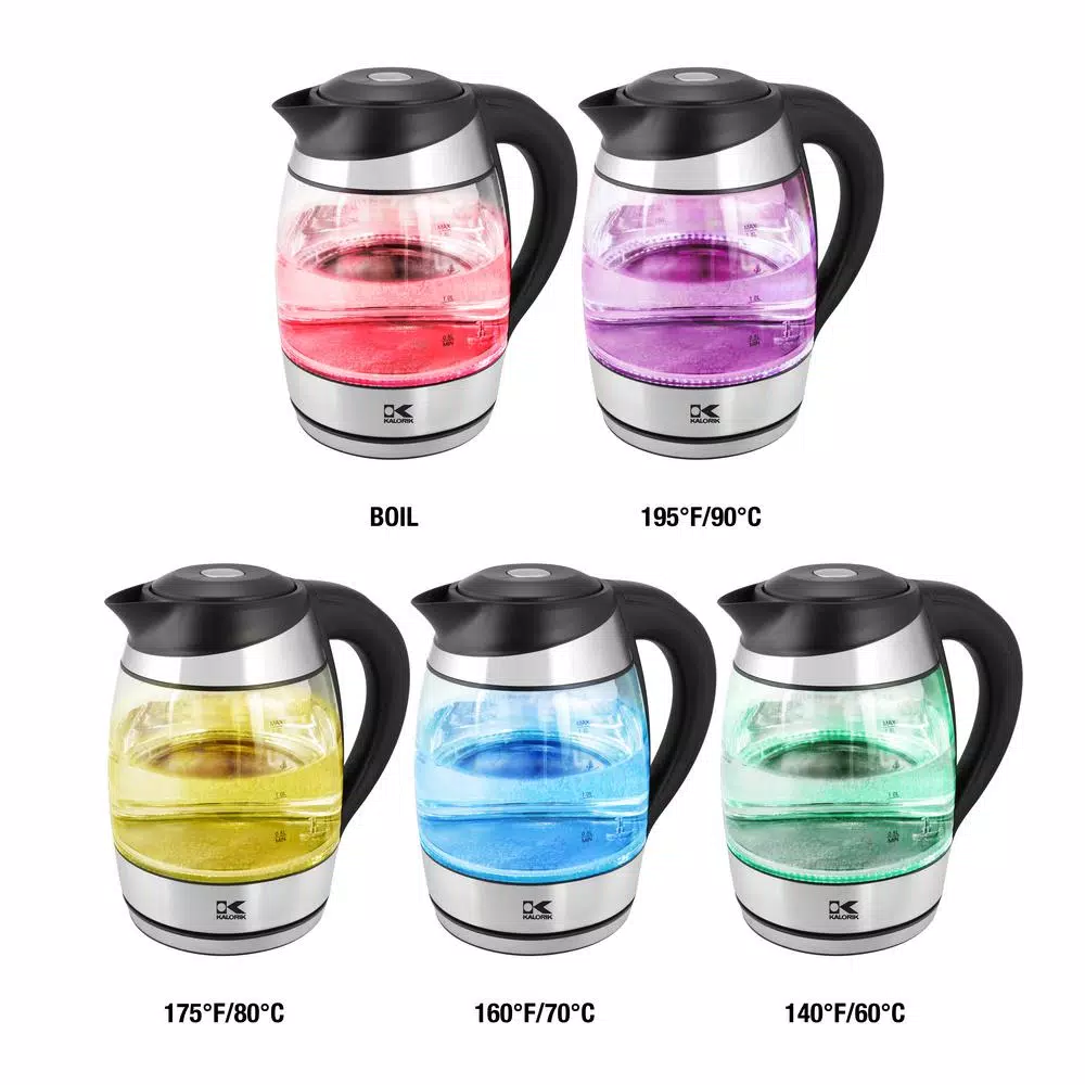 New 𧨠KALORIK 7.5-Cup Black Stainless Steel Cordless Electric Kettle With Keep Warm Setting π - Image 4