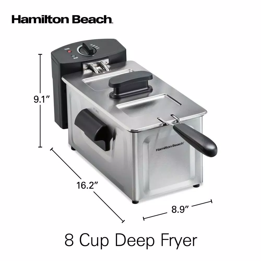 New π― Hamilton Beach 2 Qt. Stainless Steel Deep Fryer π - Image 2