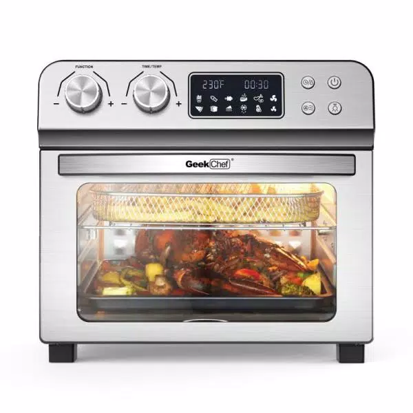 Best Sale π Boyel Living 24 Qt. Silver Stainless Steel Electronic Convection Air Fryer Toaster Oven With Accessories & Recipes Included π― - Image 3