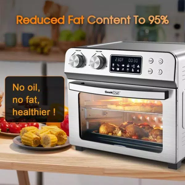 Best Sale π Boyel Living 24 Qt. Silver Stainless Steel Electronic Convection Air Fryer Toaster Oven With Accessories & Recipes Included π― - Image 5