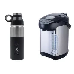 Hot Sale β€οΈ Brentwood Appliances 14-Cup Stainless Steel Instant Hot Water Dispenser And GeoJug 2.25-Cup Stainless Steel Vacuum-Insulated Water Bottle π