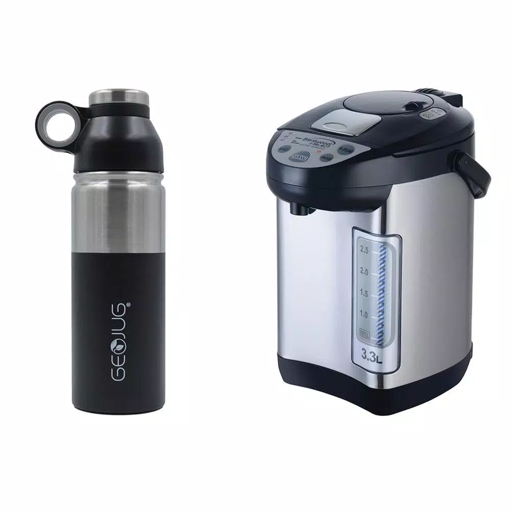 Hot Sale β€οΈ Brentwood Appliances 14-Cup Stainless Steel Instant Hot Water Dispenser And GeoJug 2.25-Cup Stainless Steel Vacuum-Insulated Water Bottle π