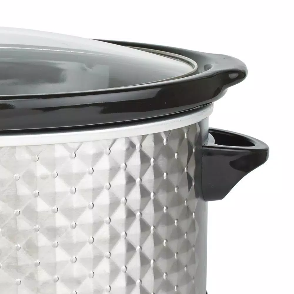 Cheapest π€© Brentwood Appliances Diamond 7 Qt. Stainless Steel Slow Cooker With Tempered Glass Lid π€© - Image 4