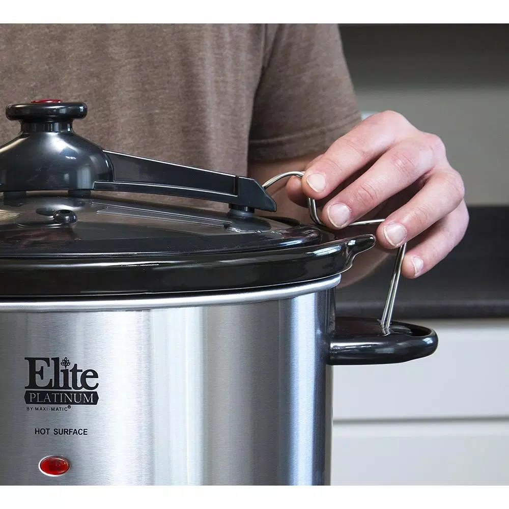 Buy π Elite Platinum 8.5 Qt. Stainless Steel Slow Cooker With Locking Lid π - Image 4