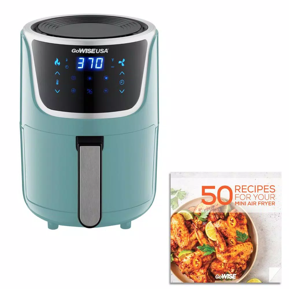 Buy π GoWISE USA 1. 7- Qt. , 2.0 Qt. Max Mint/Silver Electric Mini Air Fryer With Digital Touchscreen + Recipe Book π
