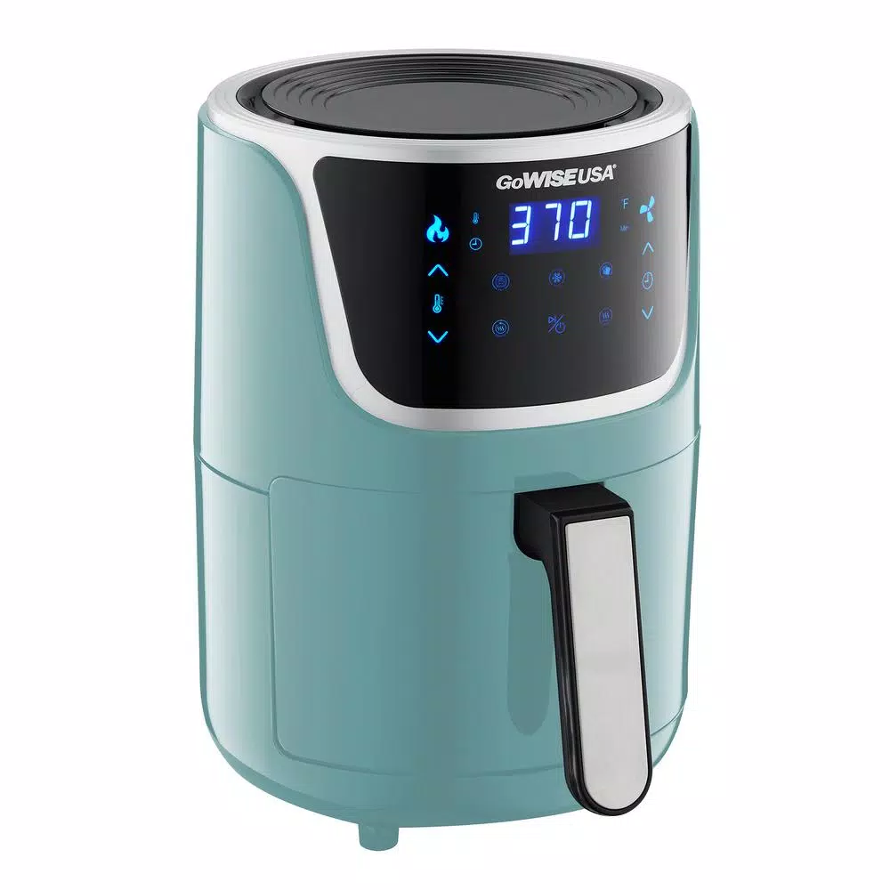 Buy π GoWISE USA 1. 7- Qt. , 2.0 Qt. Max Mint/Silver Electric Mini Air Fryer With Digital Touchscreen + Recipe Book π - Image 4