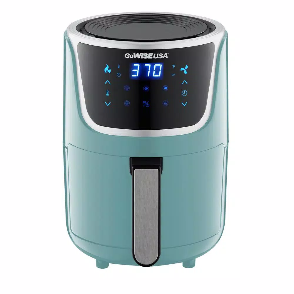 Buy π GoWISE USA 1. 7- Qt. , 2.0 Qt. Max Mint/Silver Electric Mini Air Fryer With Digital Touchscreen + Recipe Book π - Image 5