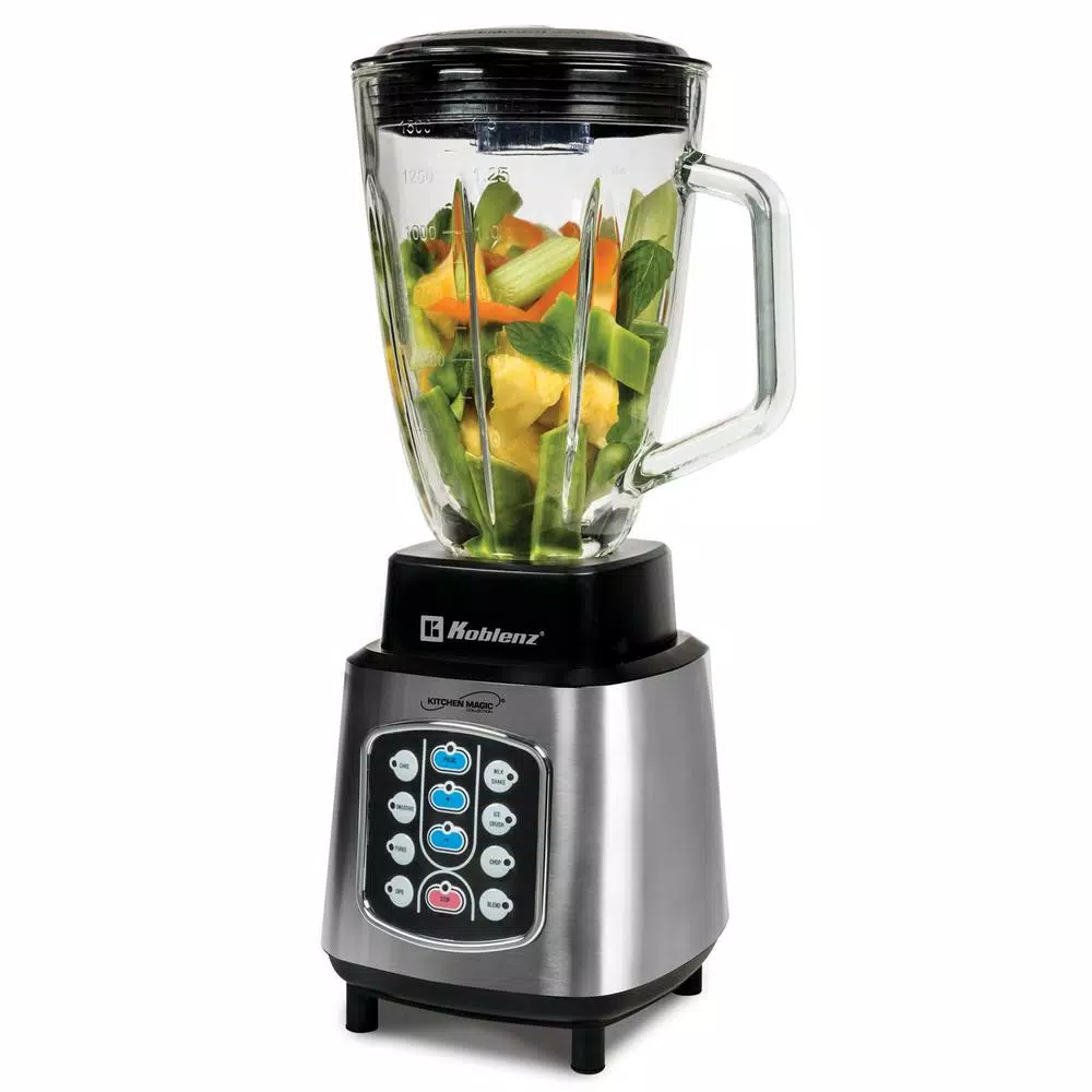 Buy 𧨠Koblenz Kitchen Magic Collection 50 Oz. 10-Speed Blending Programs Black Glass Jar Blender π - Image 4
