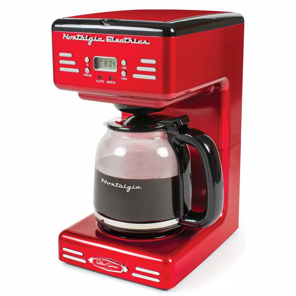 Best Pirce π₯° Nostalgia 12-Cup Red Coffee Maker With Keep Warm Function π
