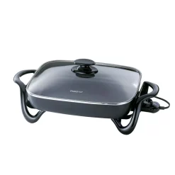 Discount π Presto 16 In. Black Non-Stick Electric Skillet With Lid π―