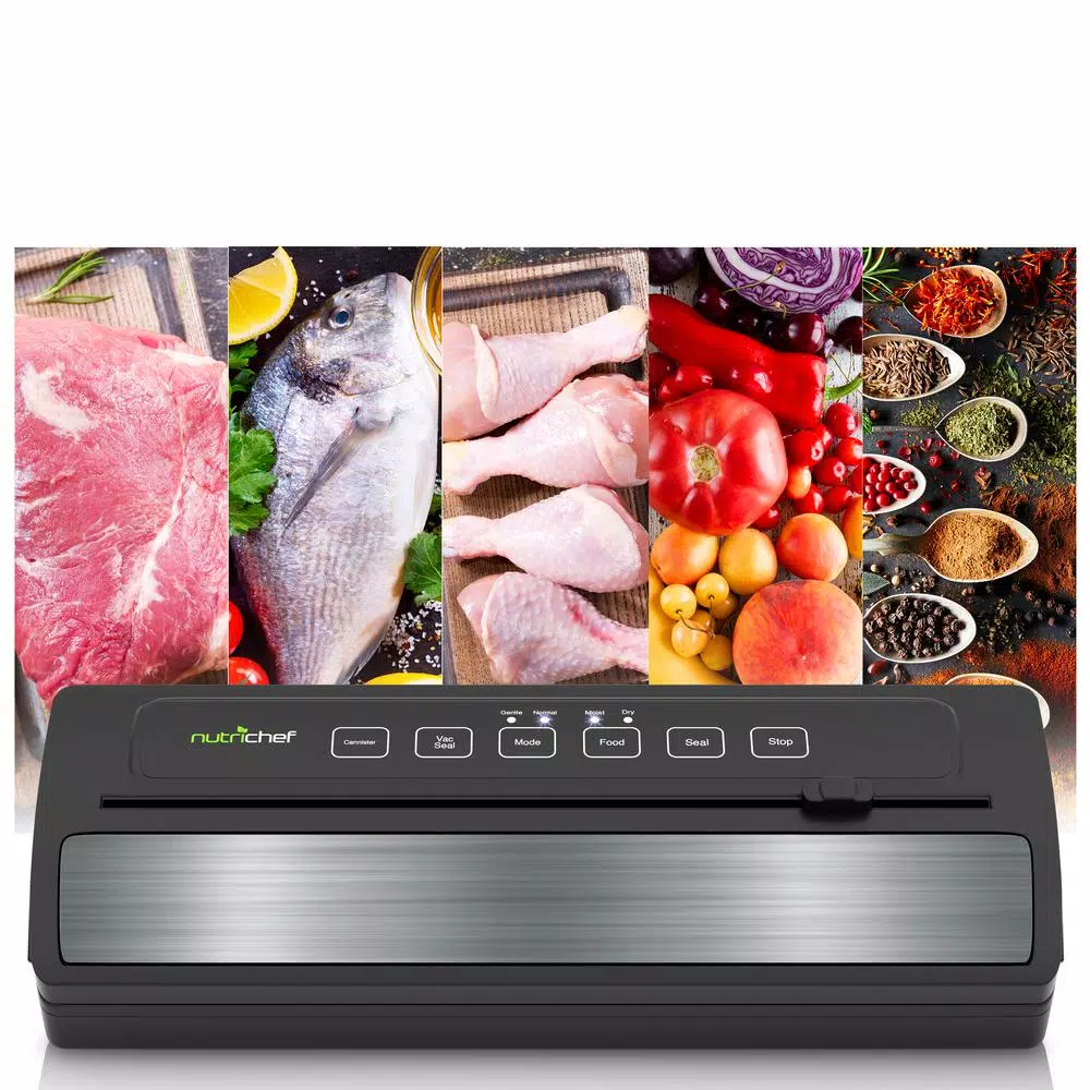 Hot Sale π NutriChef White With Reusable Vacuum Food Bags Automatic Food Vacuum Sealer Electric Air Sealing Preserver System β - Image 3