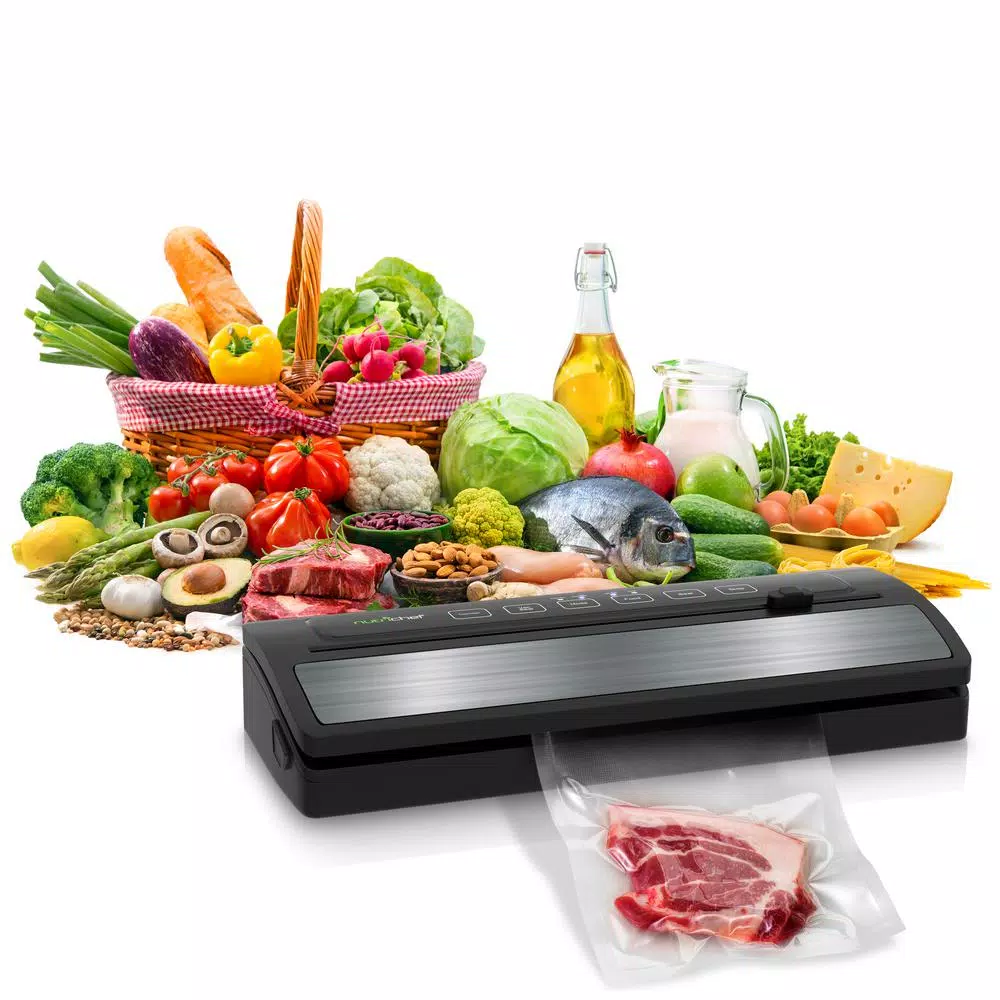 Hot Sale π NutriChef White With Reusable Vacuum Food Bags Automatic Food Vacuum Sealer Electric Air Sealing Preserver System β - Image 6