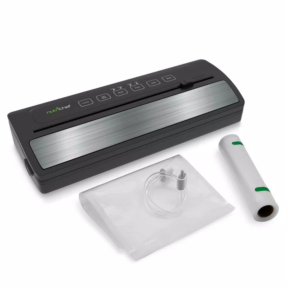 Hot Sale π NutriChef White With Reusable Vacuum Food Bags Automatic Food Vacuum Sealer Electric Air Sealing Preserver System β - Image 9