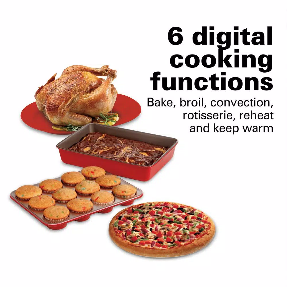 Brand new π Hamilton Beach 1500 W 6-Slice Stainless Steel Digital Countertop Oven With Convection And Rotisserie π₯° - Image 5