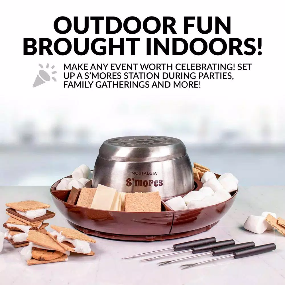 Best Sale 🧨 Nostalgia Brown Stainless Steel Electric S’mores Maker ❤️ - Image 3