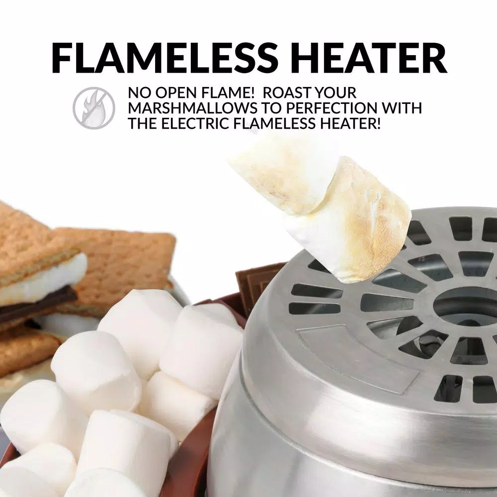 Best Sale 🧨 Nostalgia Brown Stainless Steel Electric S’mores Maker ❤️ - Image 4