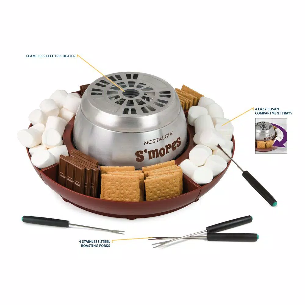 Best Sale 🧨 Nostalgia Brown Stainless Steel Electric S’mores Maker ❤️ - Image 7
