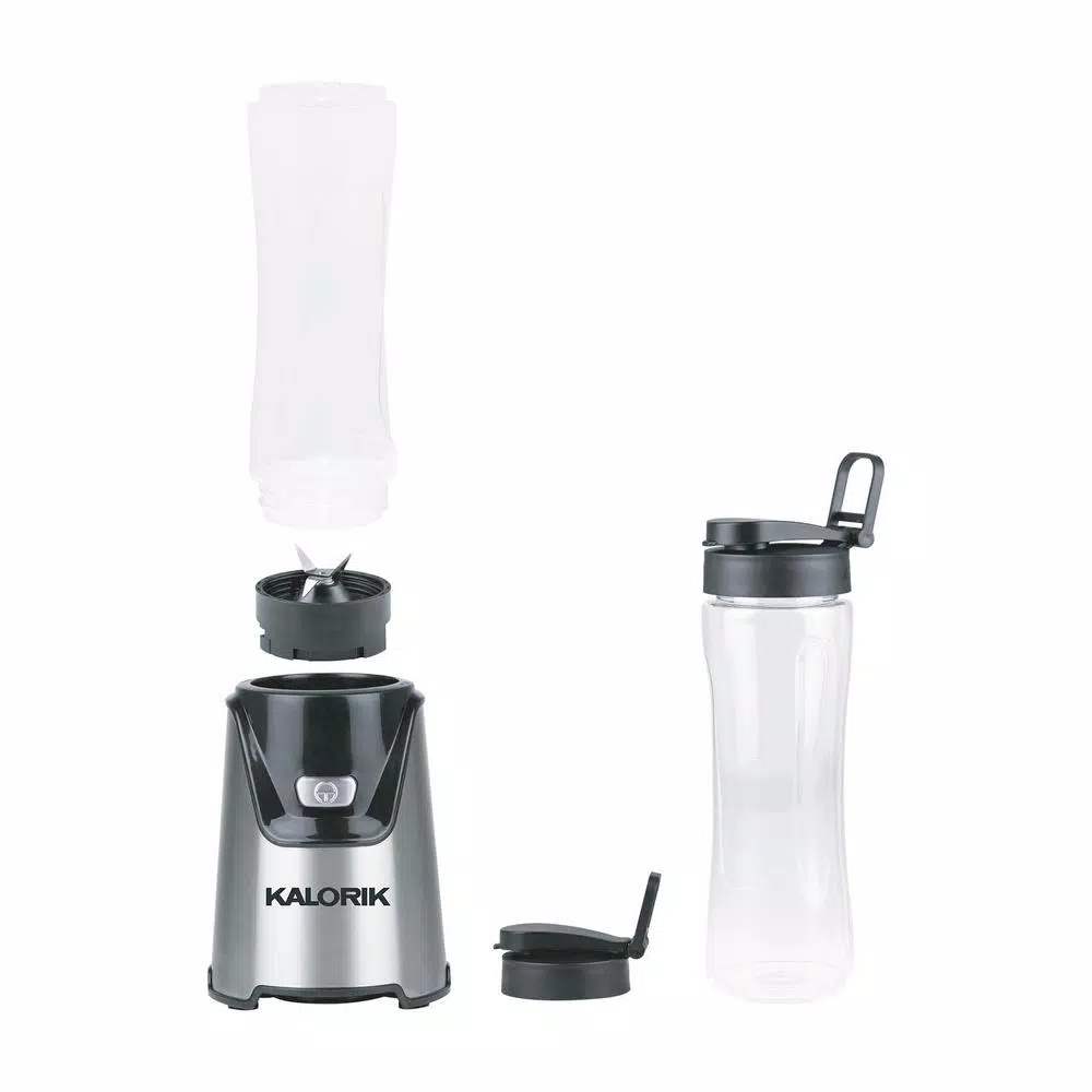 New π KALORIK Single Speed Stainless Steel Personal Blender With 2-20 Oz. Tritan Bottles β - Image 2