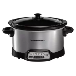 Budget π Hamilton Beach 4 Qt. Stainless Steel Slow Cooker With Built In Timer β