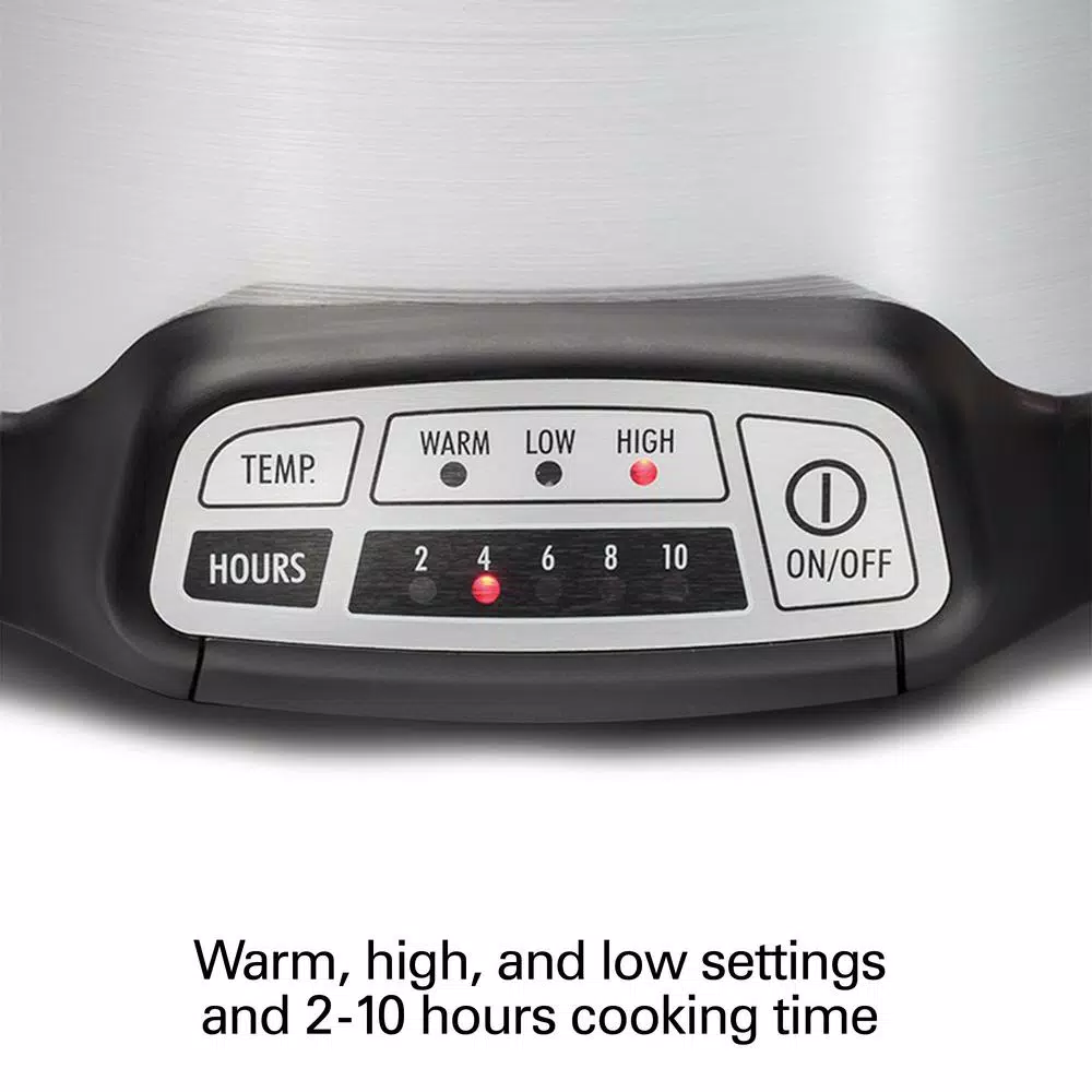 Budget π Hamilton Beach 4 Qt. Stainless Steel Slow Cooker With Built In Timer β - Image 3