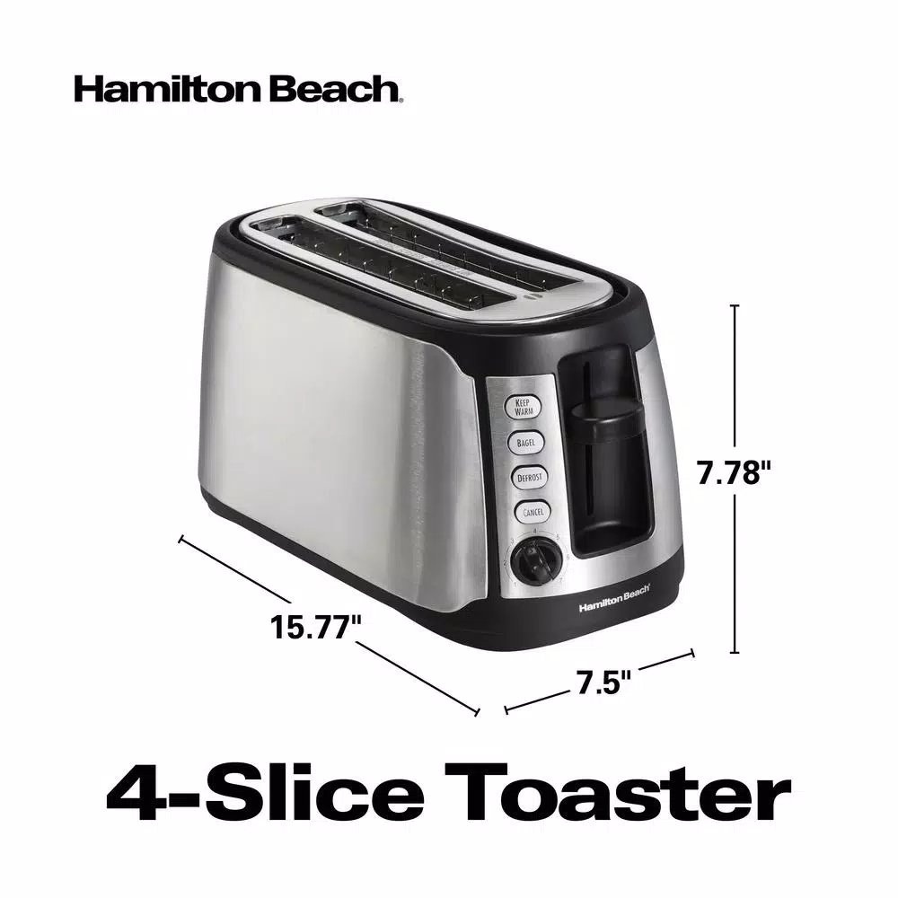 Flash Sale π₯ Hamilton Beach 4-Slice Black Long Slot Toaster π - Image 2