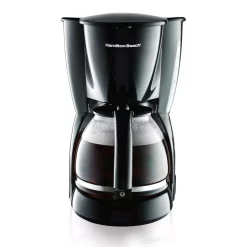 New π Hamilton Beach 12-Cup Black Drip Coffee Maker With Glass Carafe π