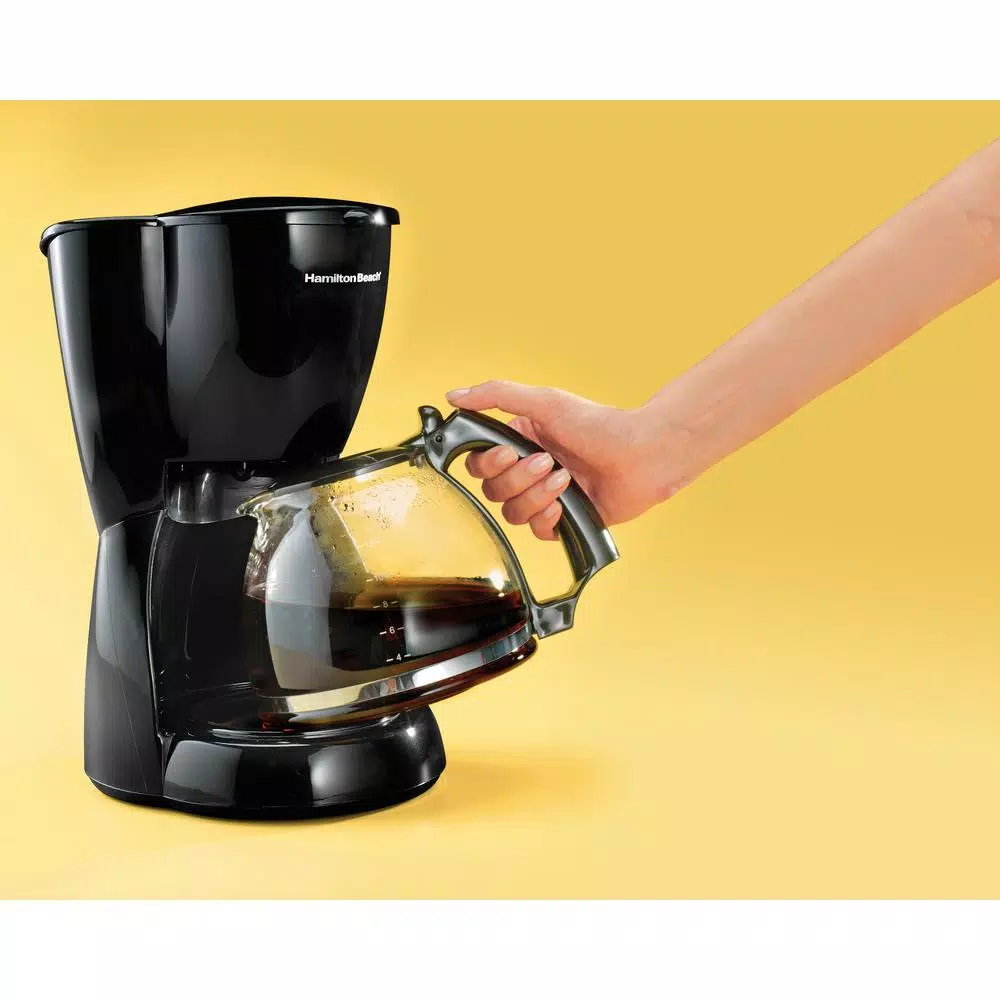 New π Hamilton Beach 12-Cup Black Drip Coffee Maker With Glass Carafe π - Image 3