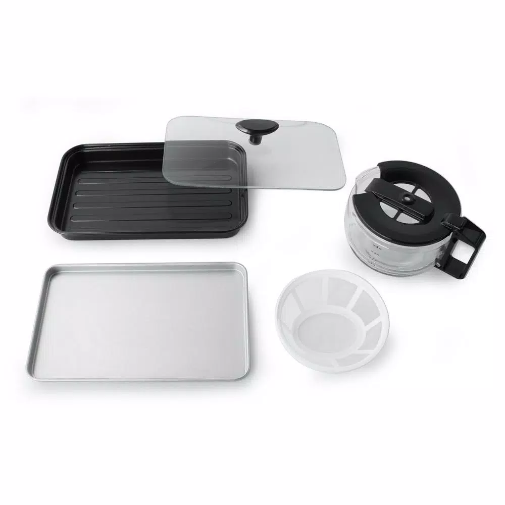 Cheap π SPT Breakfast Center 1450 W 2-Slice White And Stainless Steel Toaster Oven With Griddle And Coffee Maker β - Image 5