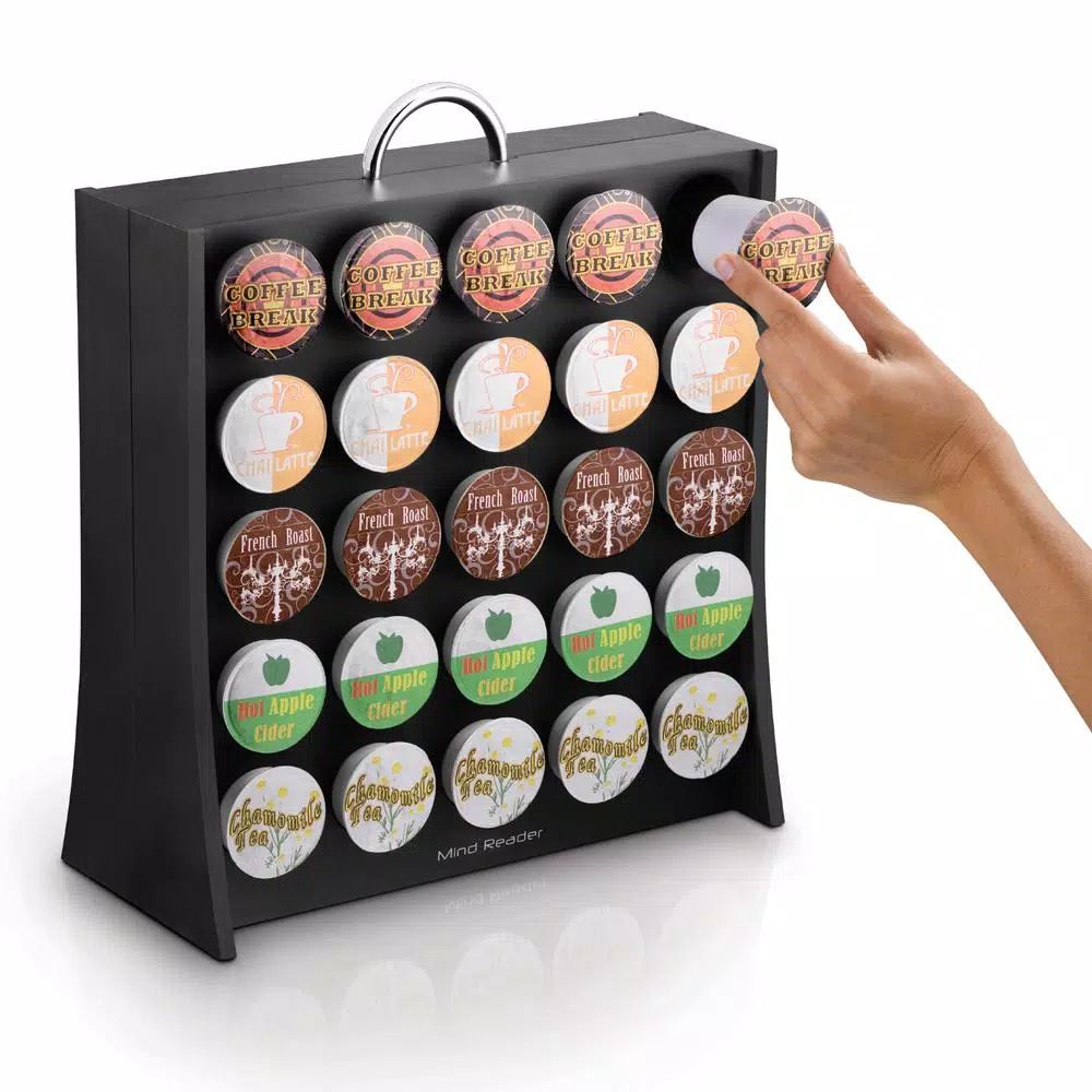 New π Mind Reader Wall 50-Capacity Black K-Cup Storage Rack β - Image 4