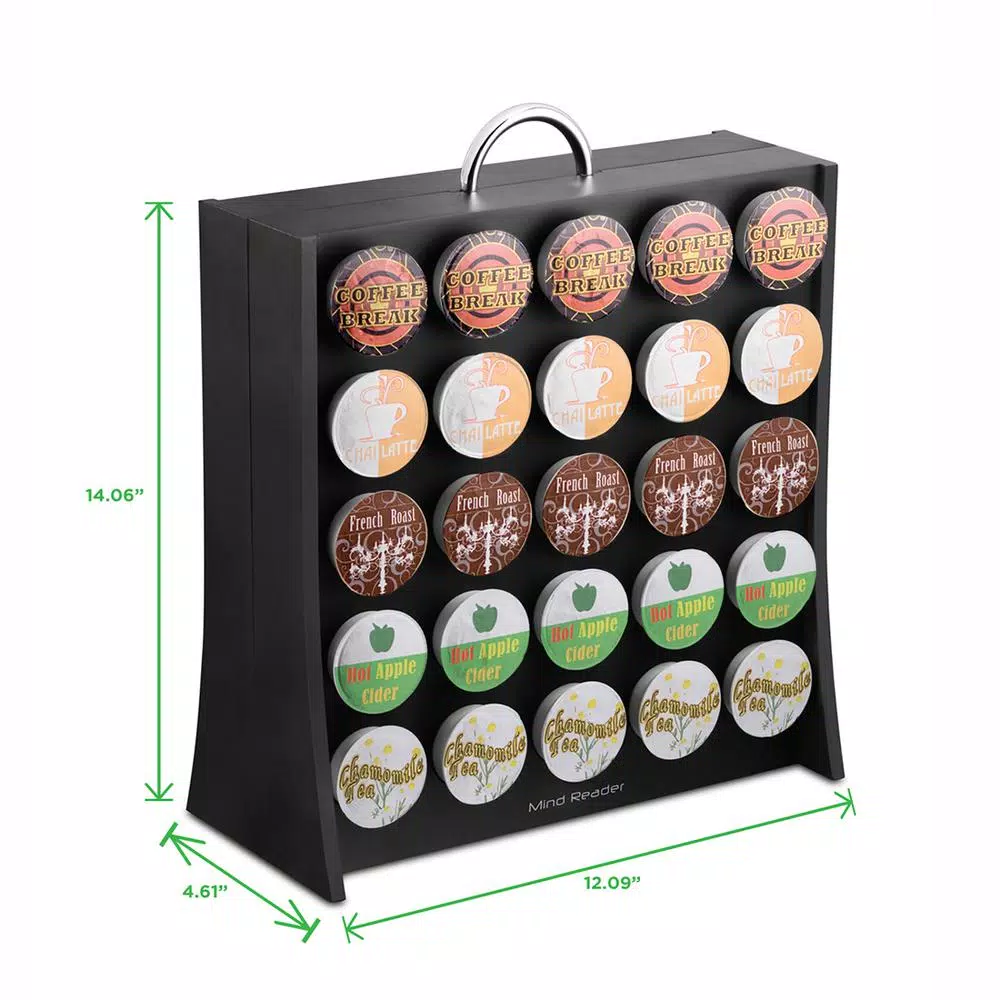 New π Mind Reader Wall 50-Capacity Black K-Cup Storage Rack β - Image 5