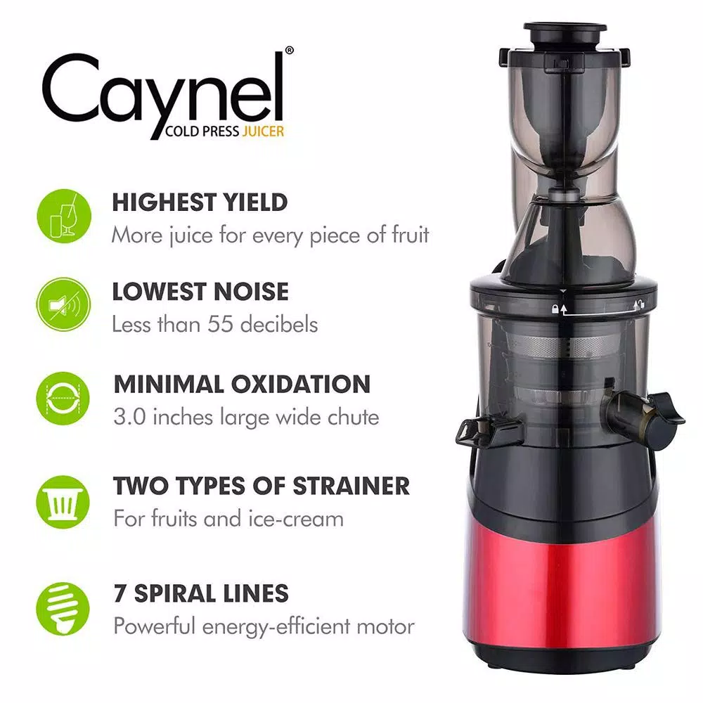 Brand new π€© Boyel Living Silver Slow Red Masticating Juicer Cold Press High Yield Vertical Juicer π - Image 4