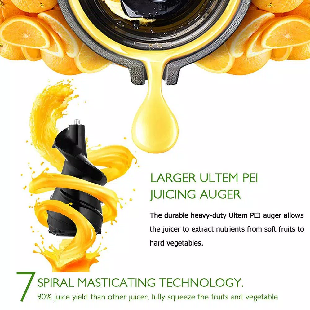 Brand new π€© Boyel Living Silver Slow Red Masticating Juicer Cold Press High Yield Vertical Juicer π - Image 7