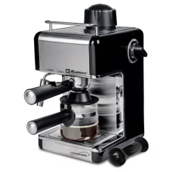 Deals β Koblenz Kitchen Magic Collection 4-Cup Black/Silver Espresso And Cappuccino Maker π