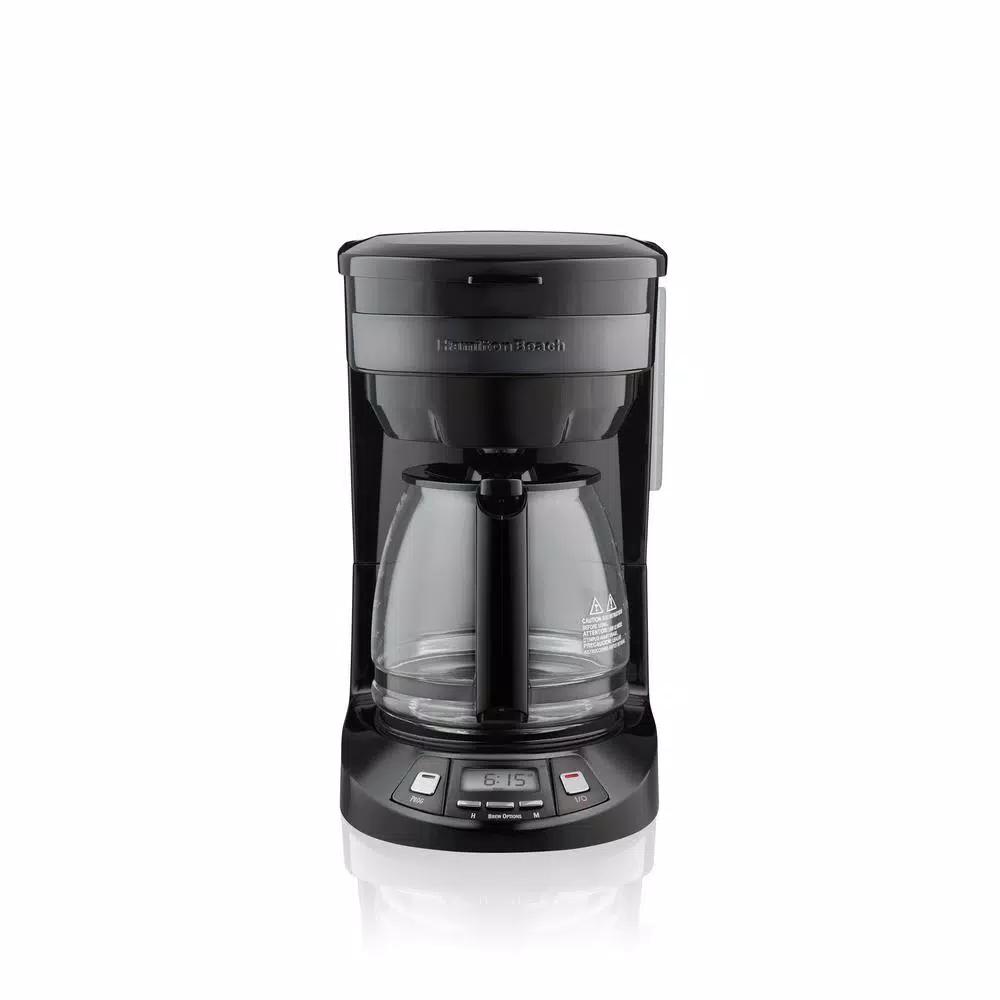 Buy 𧨠Hamilton Beach 12-Cup Black Stainless Programmable Drip Coffee Maker π