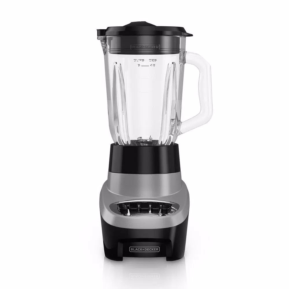 New π BLACK+DECKER Multi-Function 48 Oz. 4-Speed Black/Silver Blender With Glass Jar π
