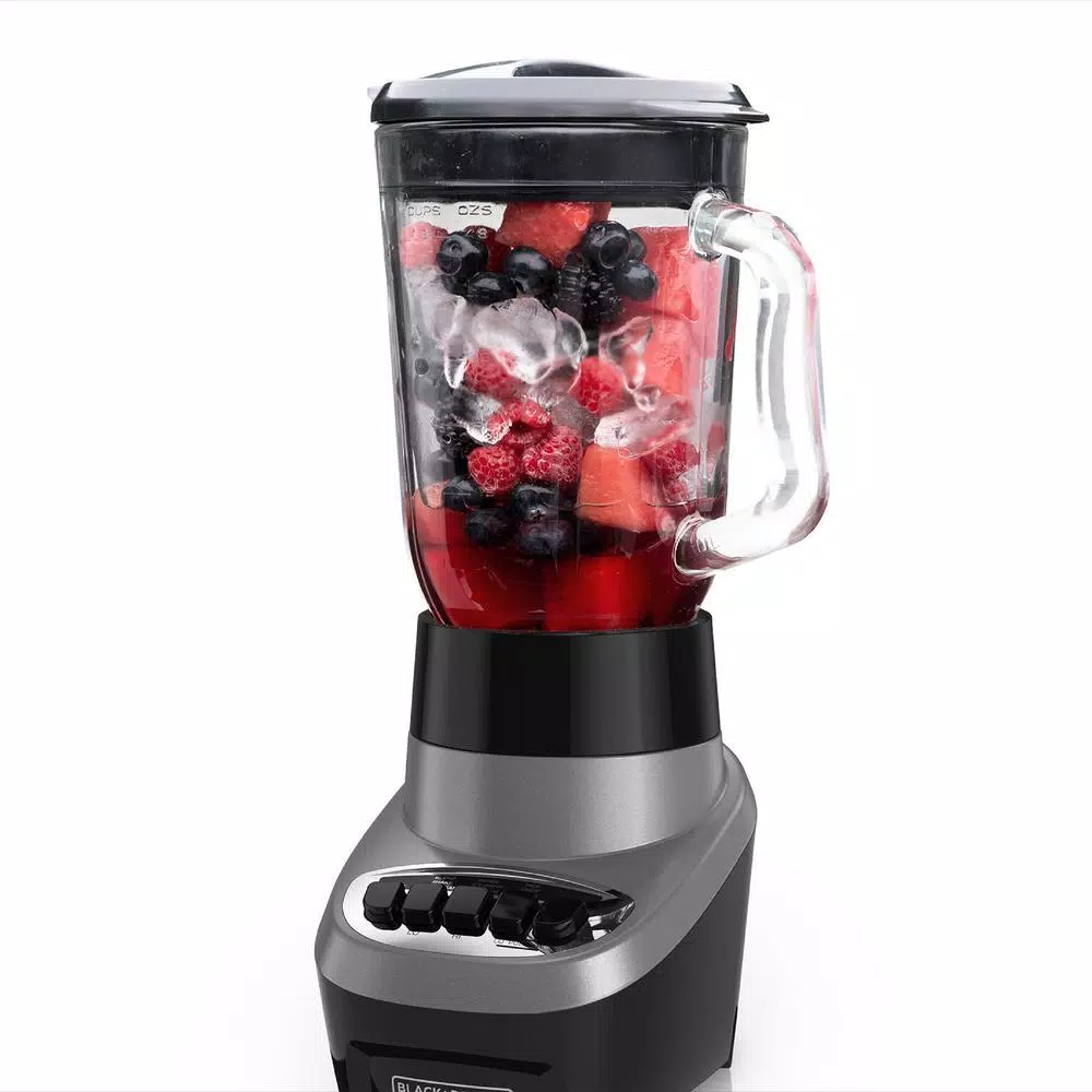 New π BLACK+DECKER Multi-Function 48 Oz. 4-Speed Black/Silver Blender With Glass Jar π - Image 6