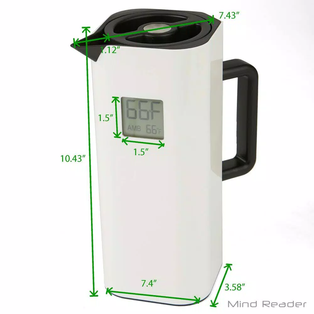 Coupon π₯° Mind Reader White 4-Cup Double Wall Thermal Coffee Carafe With Temperature Display π - Image 7