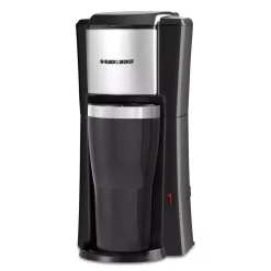 Cheap π BLACK+DECKER Black Single Serve Drip Coffee Maker With Travel Mug π₯°