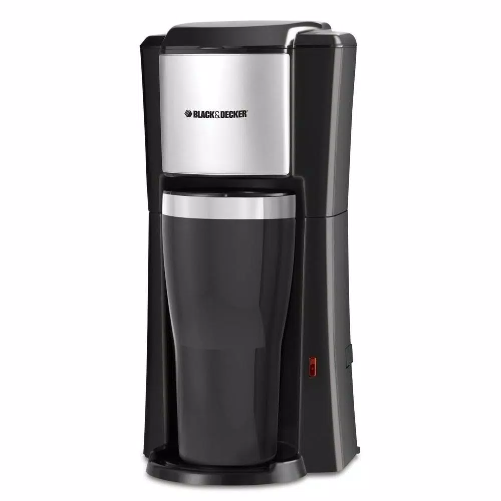 Cheap π BLACK+DECKER Black Single Serve Drip Coffee Maker With Travel Mug π₯°