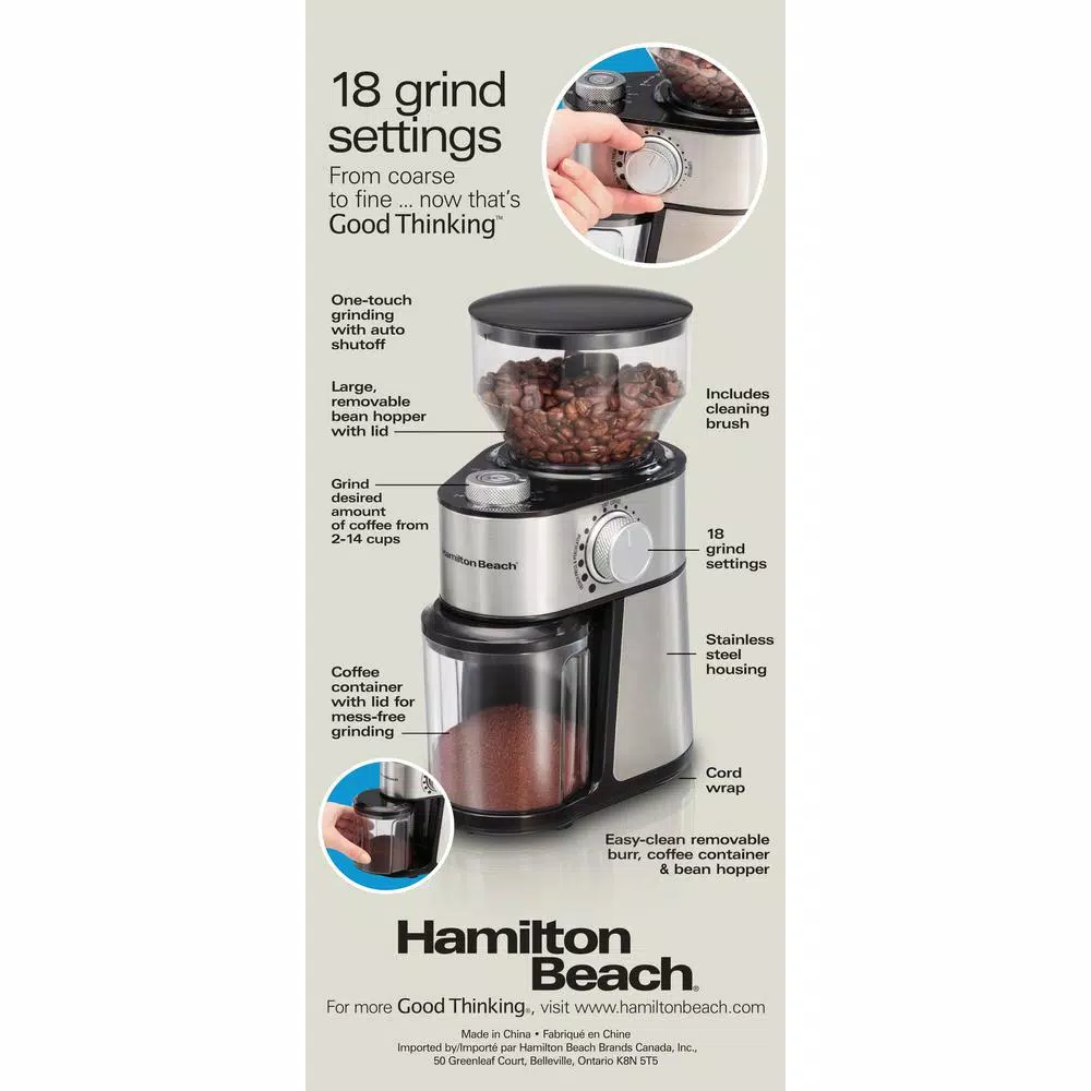 Coupon π Hamilton Beach 16 Oz Stainless Steel Burr Coffee Grinder π - Image 5