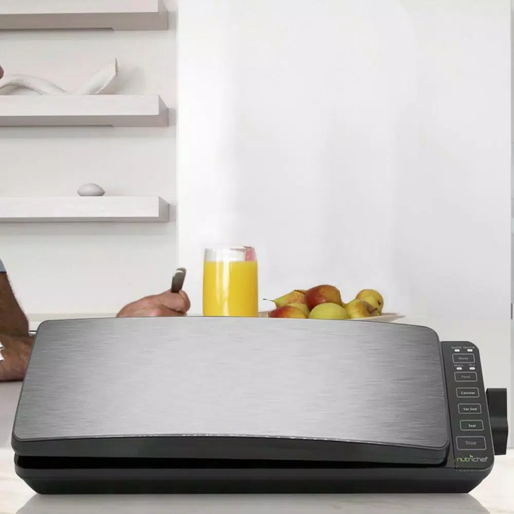 Cheap π NutriChef White With Reusable Vacuum Food Bags Stainless Steel Food Vacuum Sealer Electric Air Sealing Preserver System π - Image 2