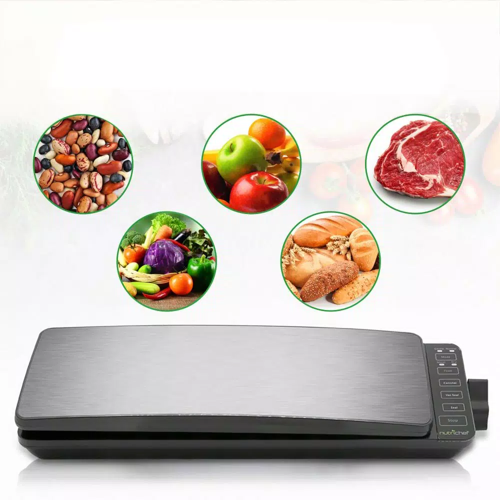 Cheap π NutriChef White With Reusable Vacuum Food Bags Stainless Steel Food Vacuum Sealer Electric Air Sealing Preserver System π - Image 4