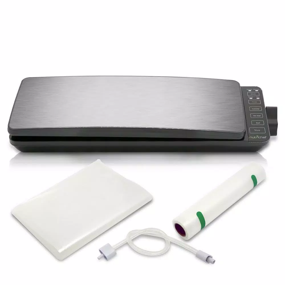 Cheap π NutriChef White With Reusable Vacuum Food Bags Stainless Steel Food Vacuum Sealer Electric Air Sealing Preserver System π - Image 6